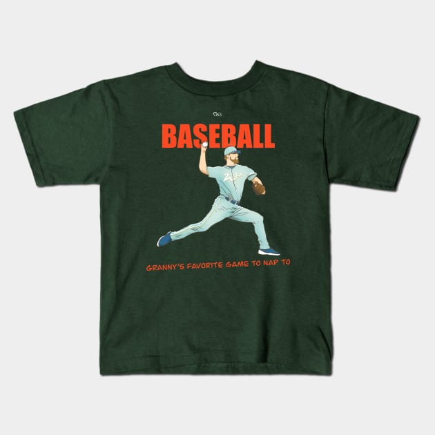 Baseball is super boring. Kids T-Shirt by santiaguer